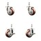 Service Caster 3.5 Inch 316SS Maroon Polyurethane 10mm Threaded Stem Caster Brakes, 2PK SS316TS20S3514-PPUB-MRN-M1015-2-TLB2 - alternate 2